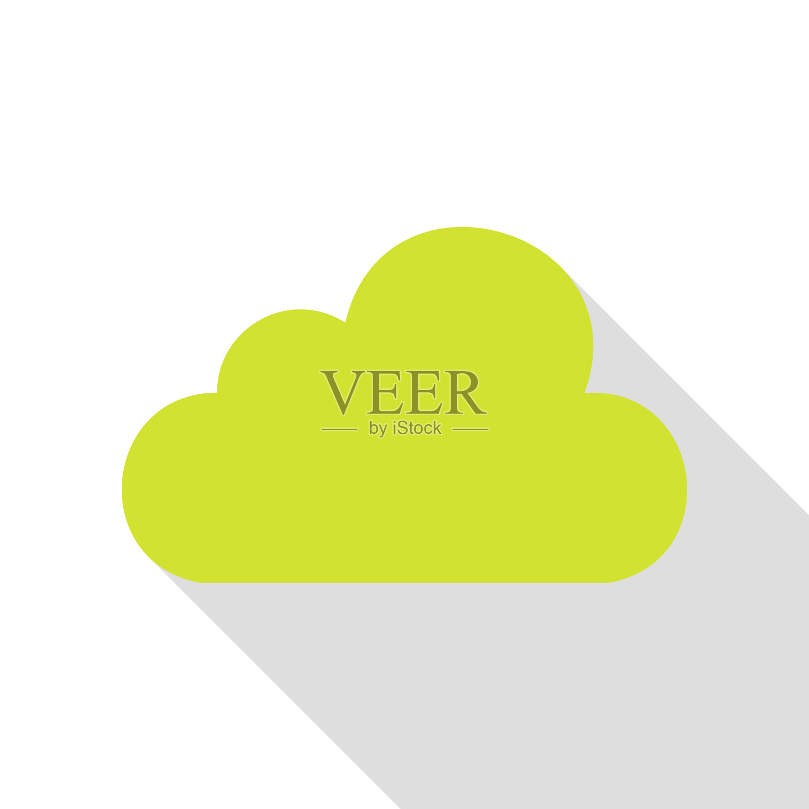 云标志梨图标具有扁平化风格插画图片素材