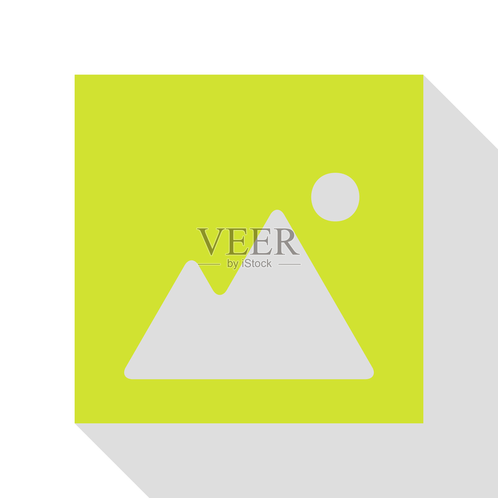 图像标志梨图标与扁平化风格图标素材