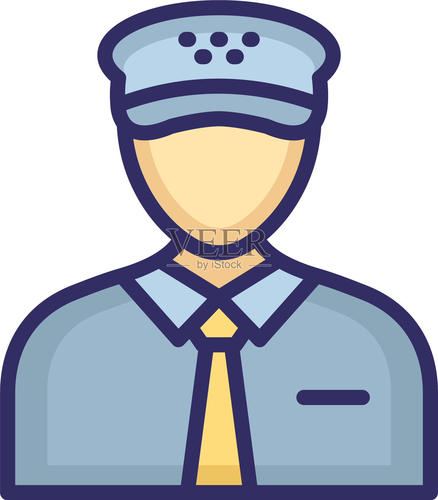 飞行员图标，可以轻松修改或编辑设计元素图片