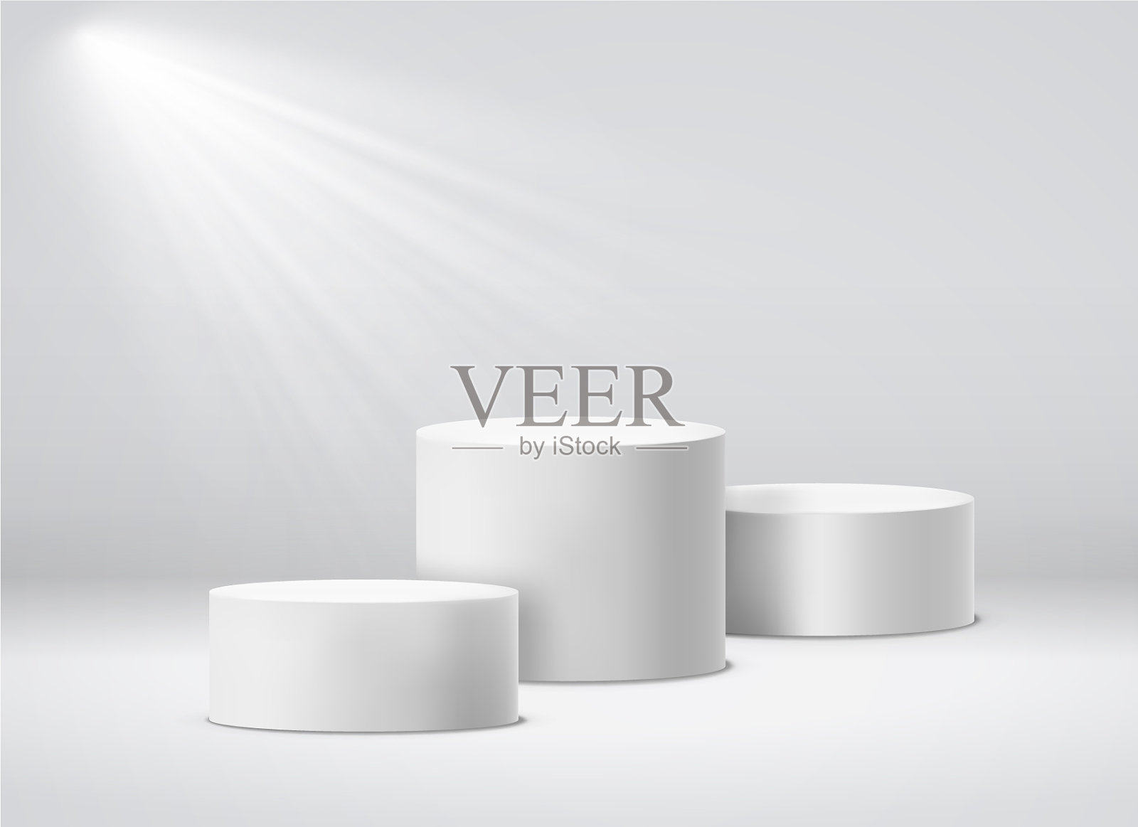 获奖者基座白色3d几何工作室讲台插画图片素材