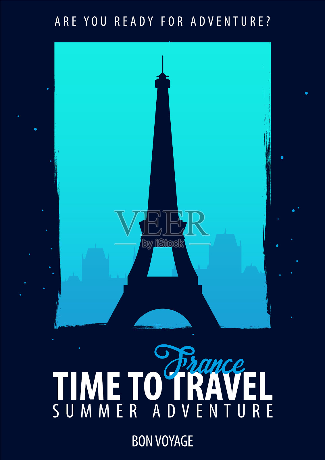 法国时间旅行旅行和度假插画图片素材