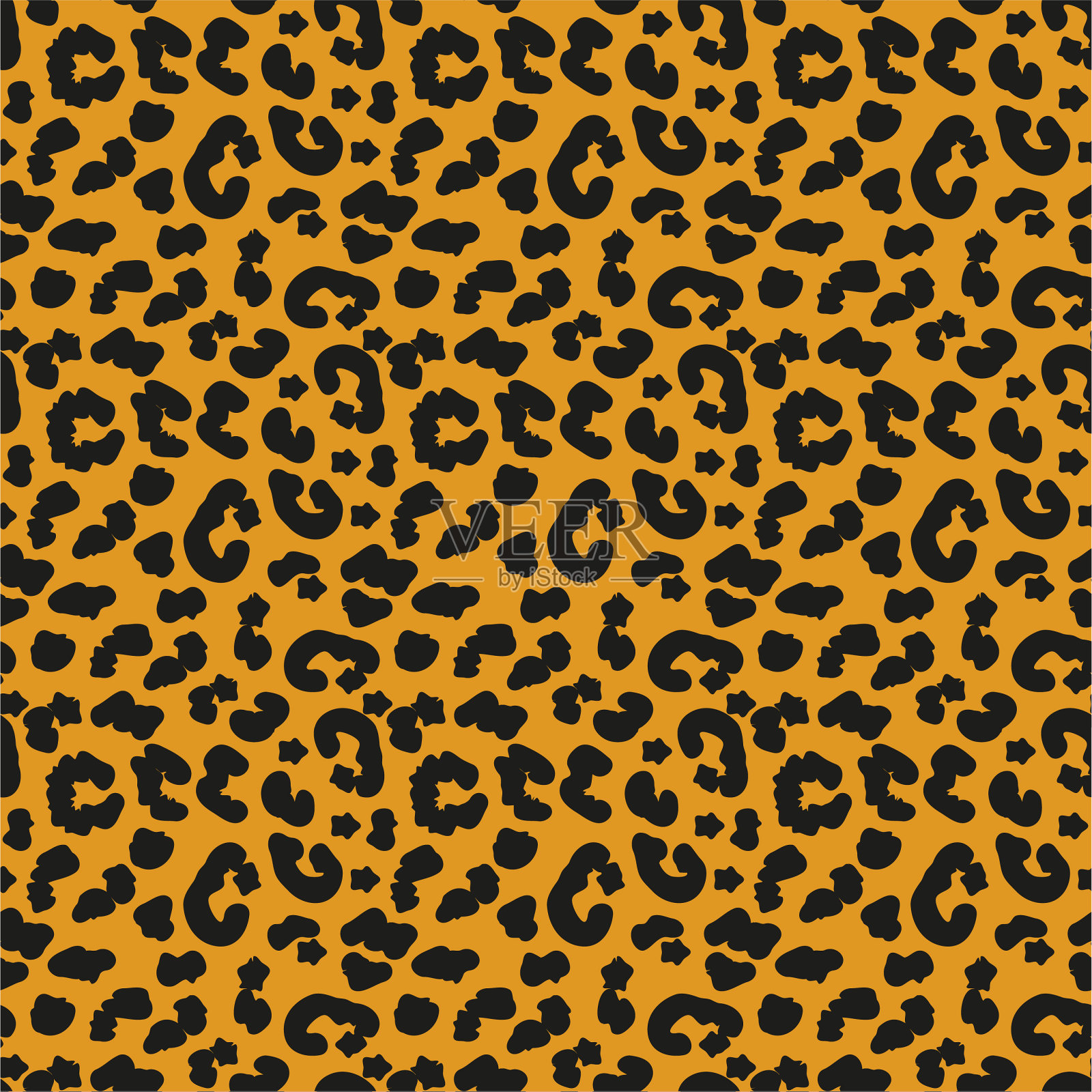 豹皮无缝花纹非洲动物插画图片素材