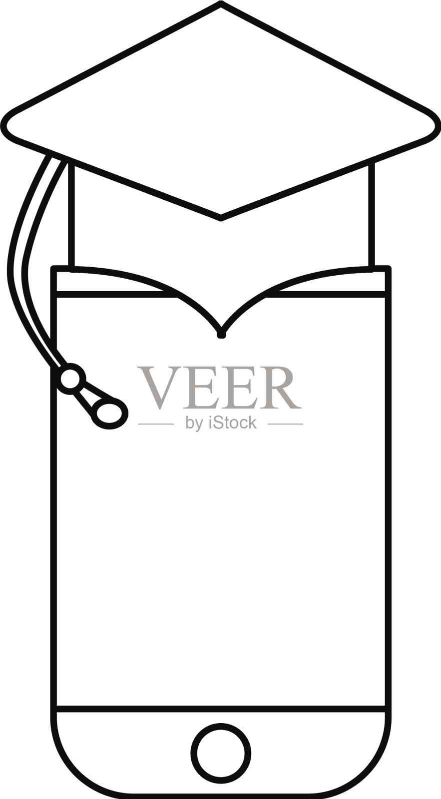 手机设备毕业帽设计元素图片