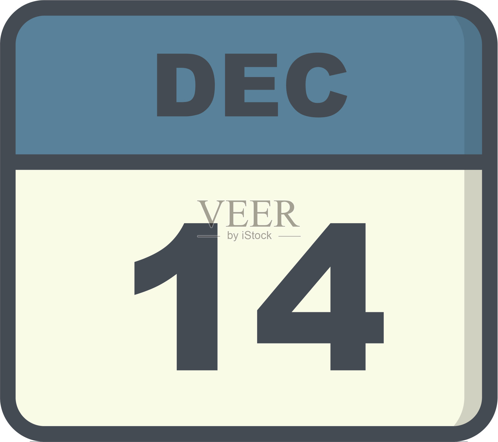 12月14日是单历的日期插画图片素材