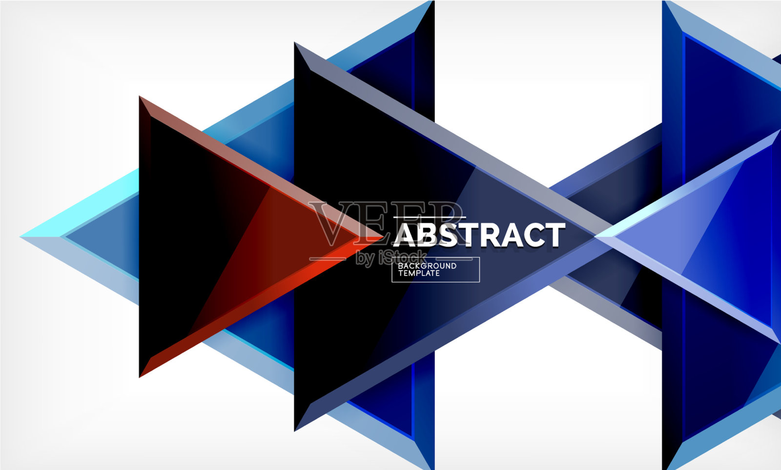 技术未来的几何3d形状最小插画图片素材