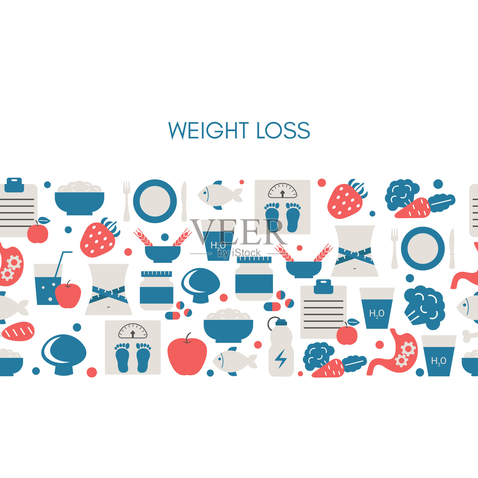 健康生活方式的概念图标素材