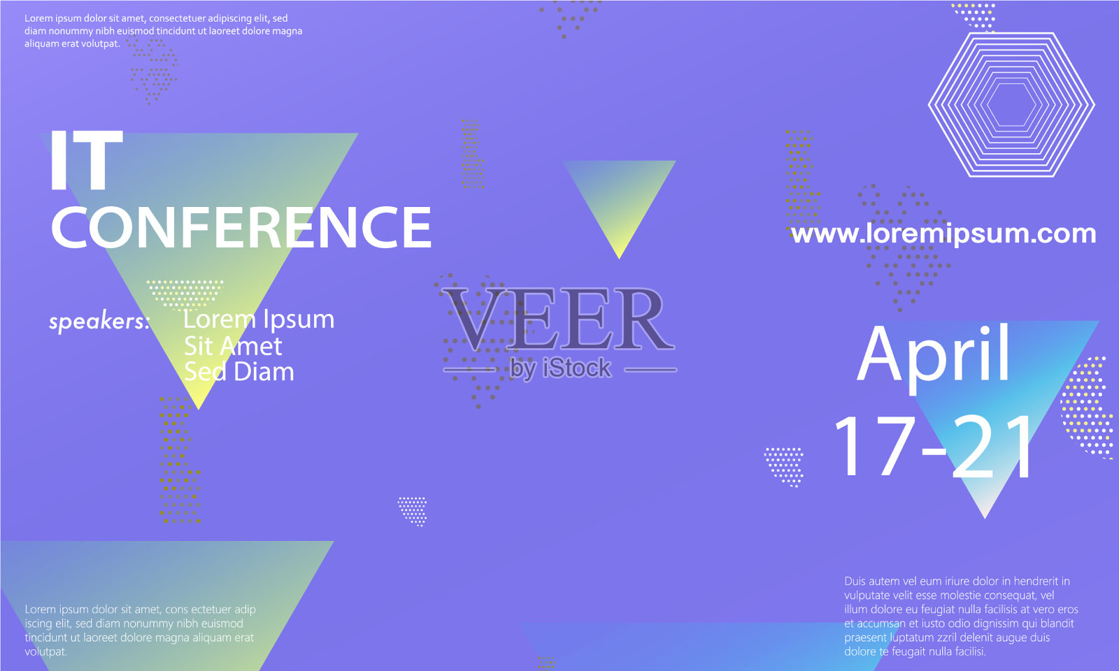 会议公告设计模板插画图片素材