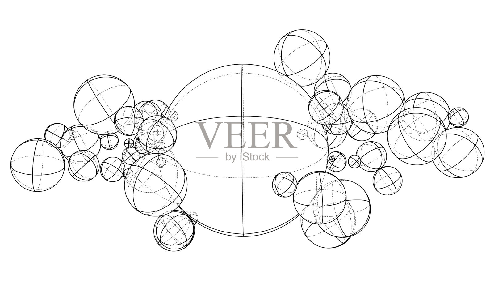 抽象轮廓球概念设计元素图片