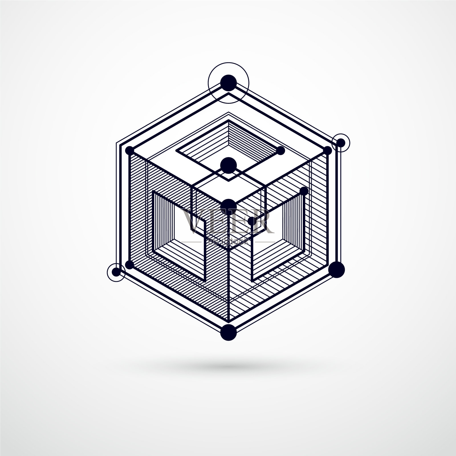 工业和工程黑白分明插画图片素材