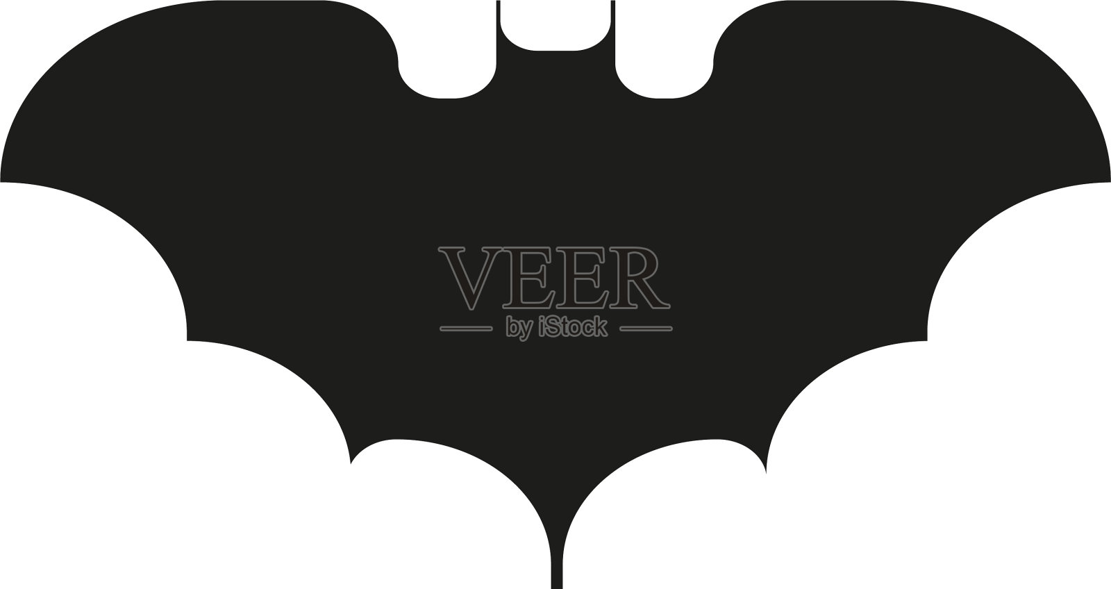 蝙蝠平贴白色插画图片素材