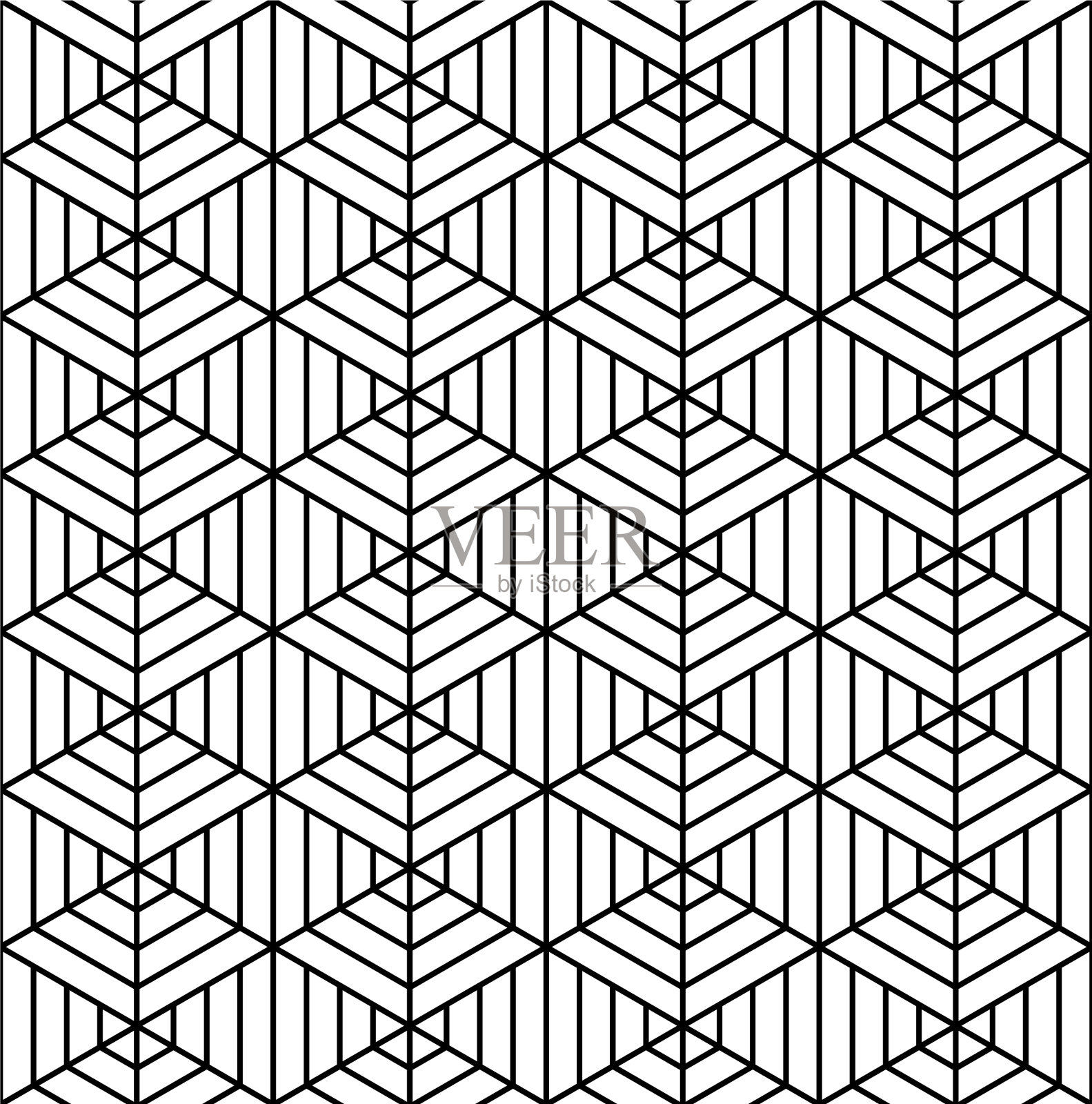 无缝日本传统装饰kumiko插画图片素材