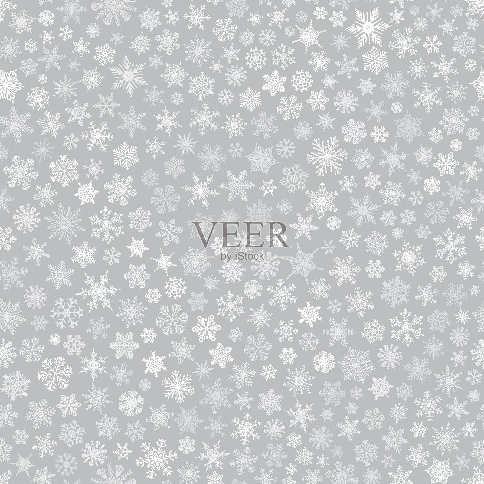 无缝图案的雪花白上灰插画图片素材