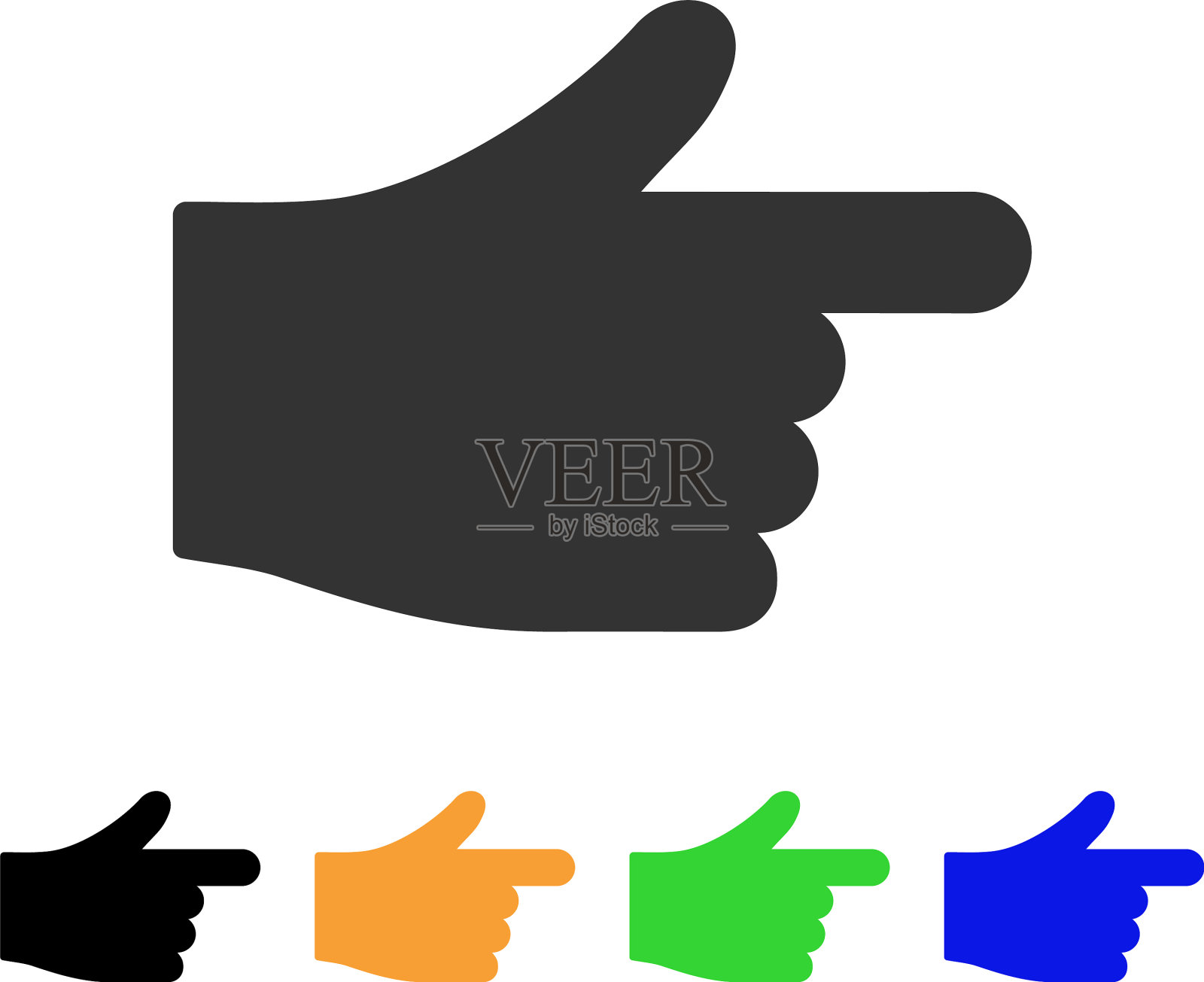 指数的手图标图标素材