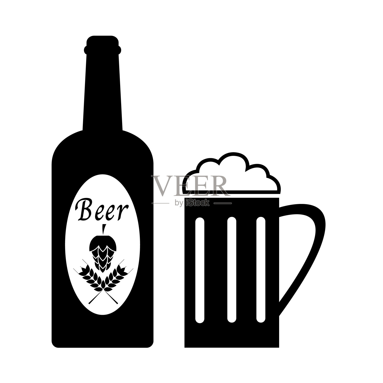 啤酒的图标插画图片素材
