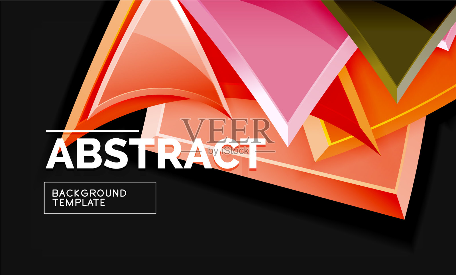 光滑的正方形和三角形几何背景插画图片素材