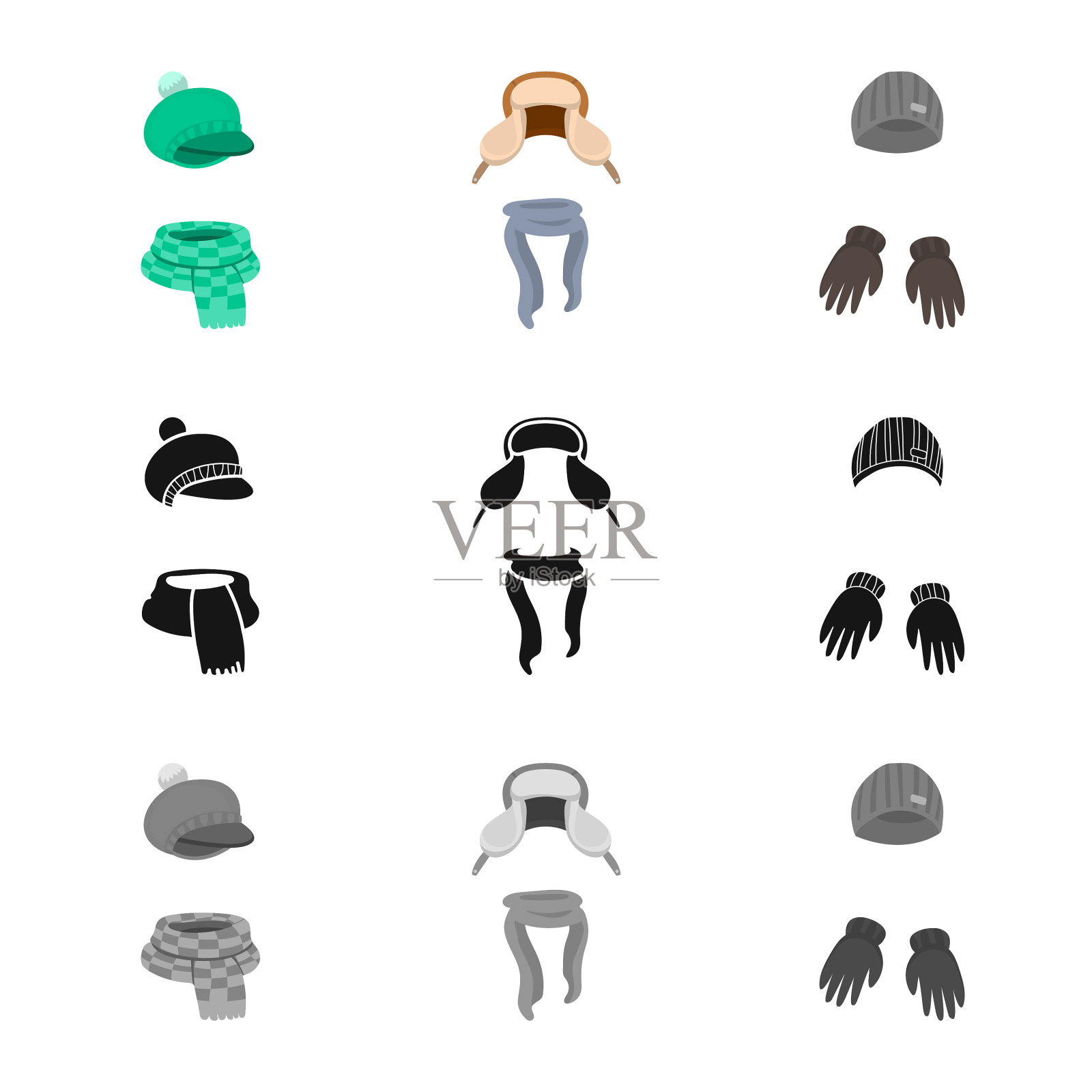 孤立对象的衣服和纹理符号插画图片素材