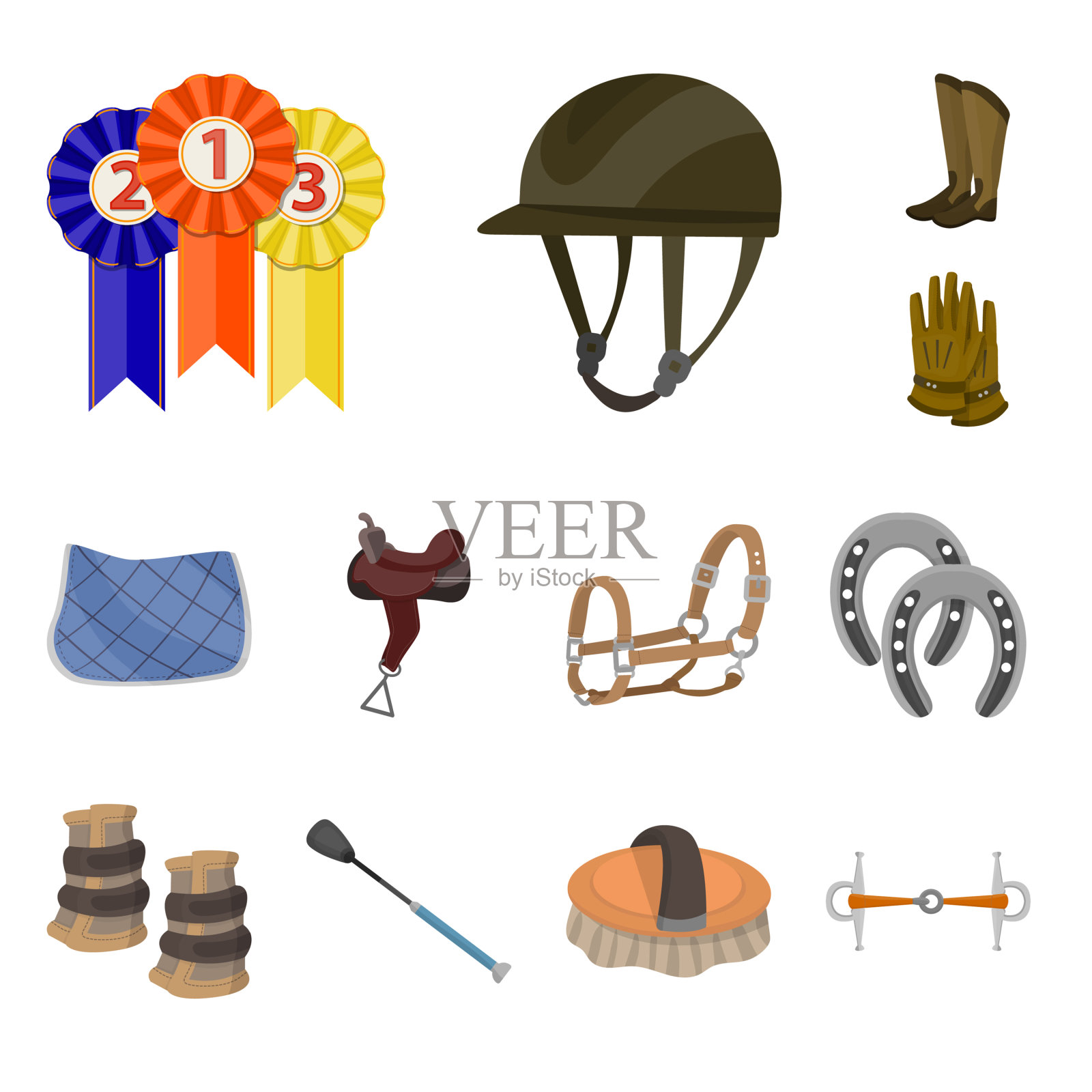 在马背上,骑马的插画图片素材