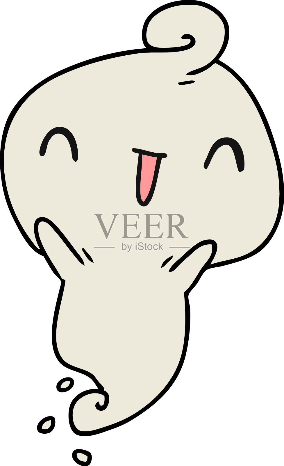 卡通卡哇伊可爱的死鬼设计元素图片