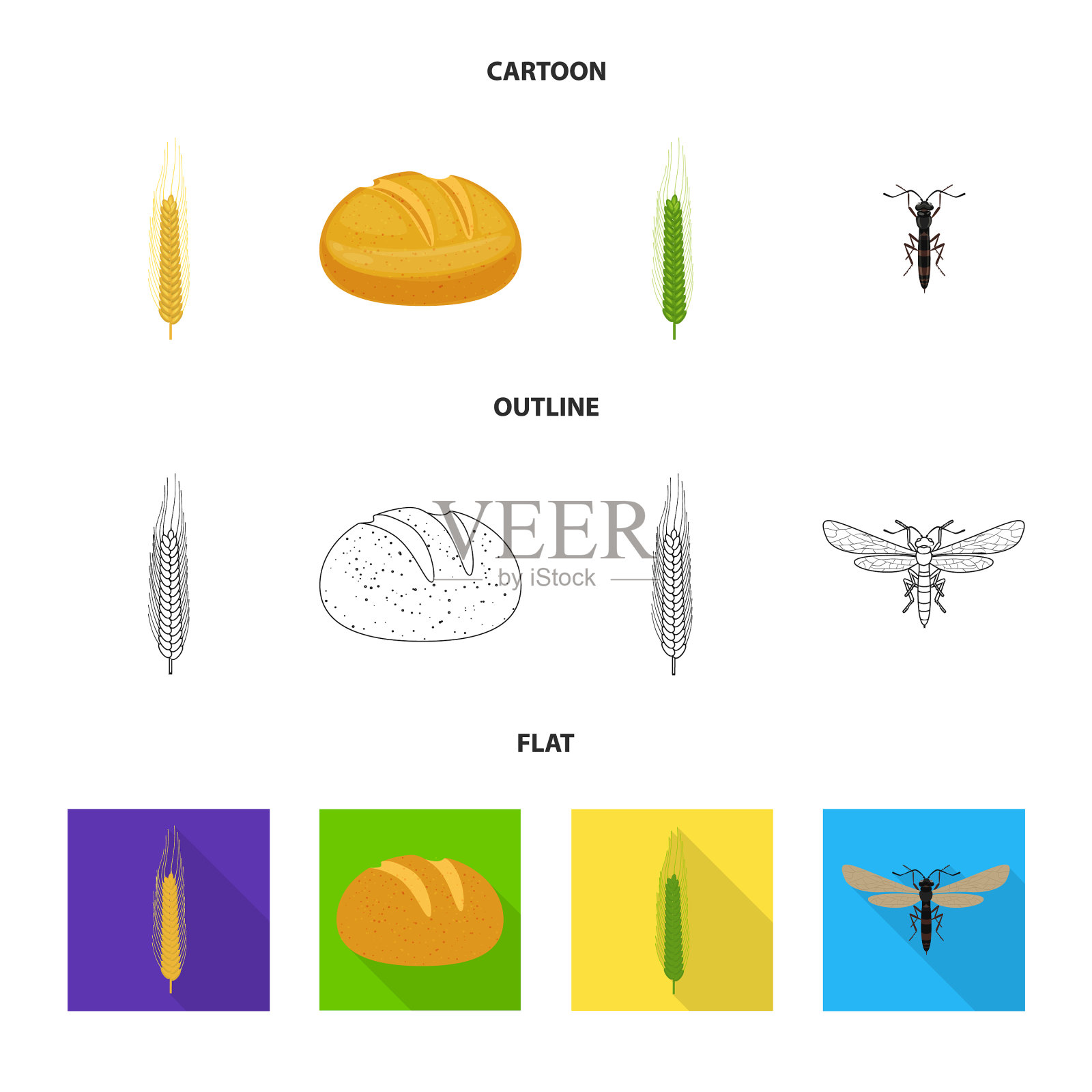 农业和农业插画图片素材