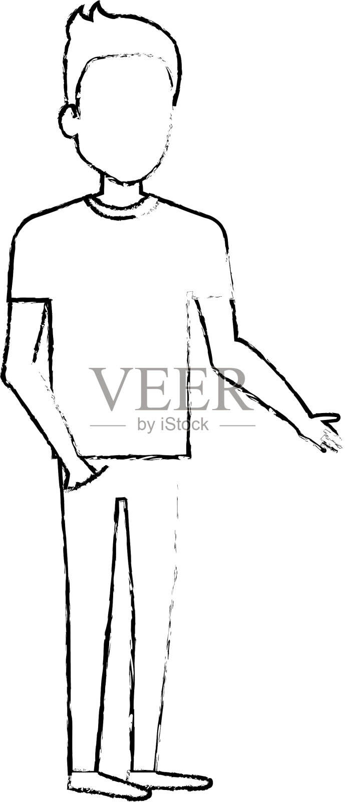 年轻人头像角色设计元素图片