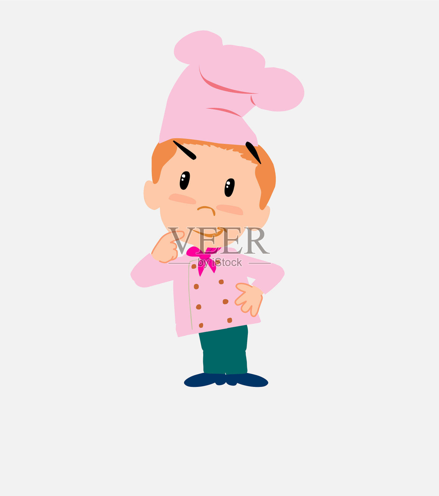 厨师贴心快乐插画图片素材