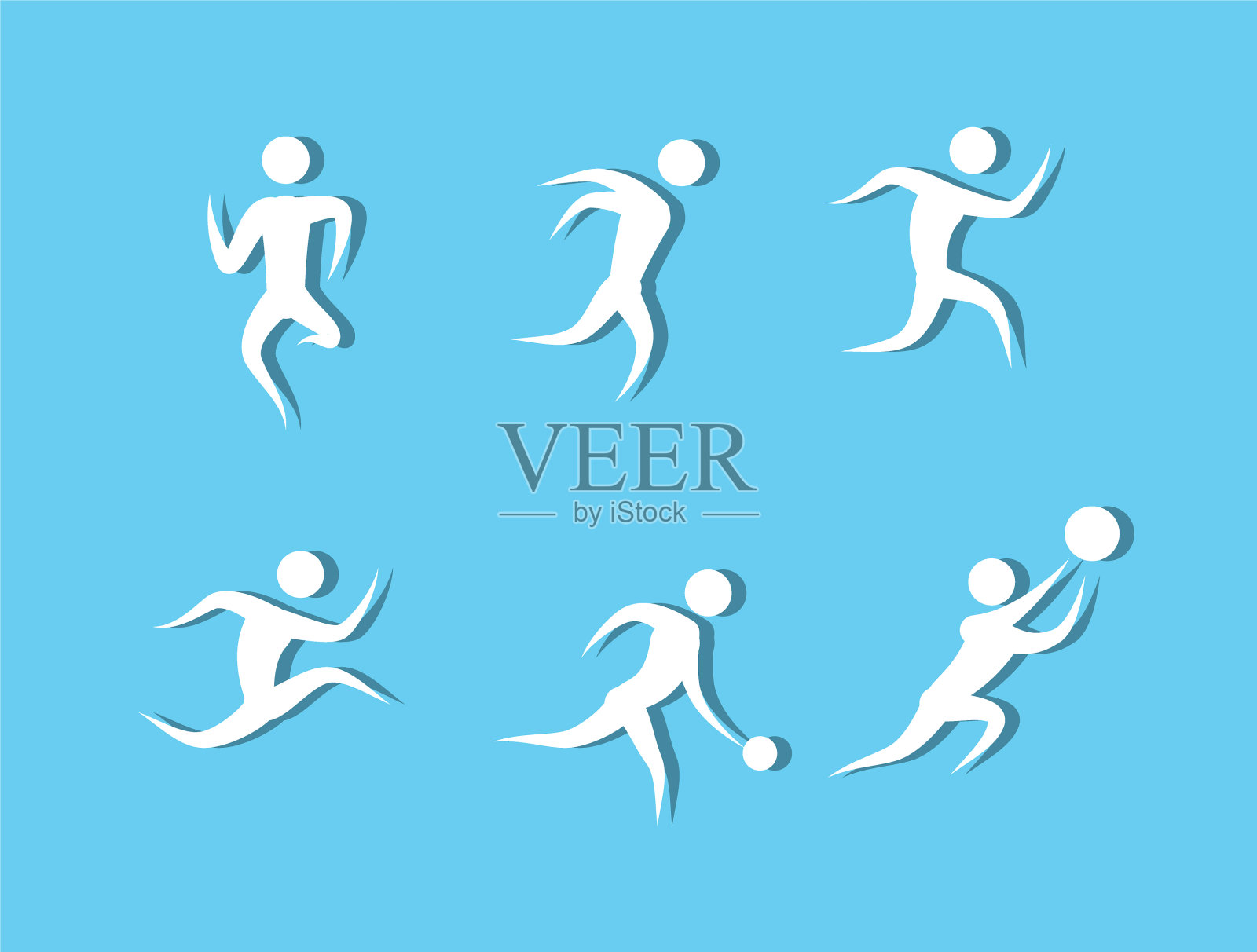 男子剪影运动插画图片素材