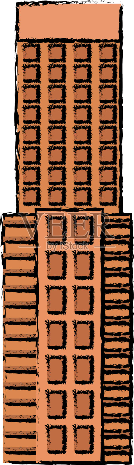 市建市中心商务公寓插画图片素材