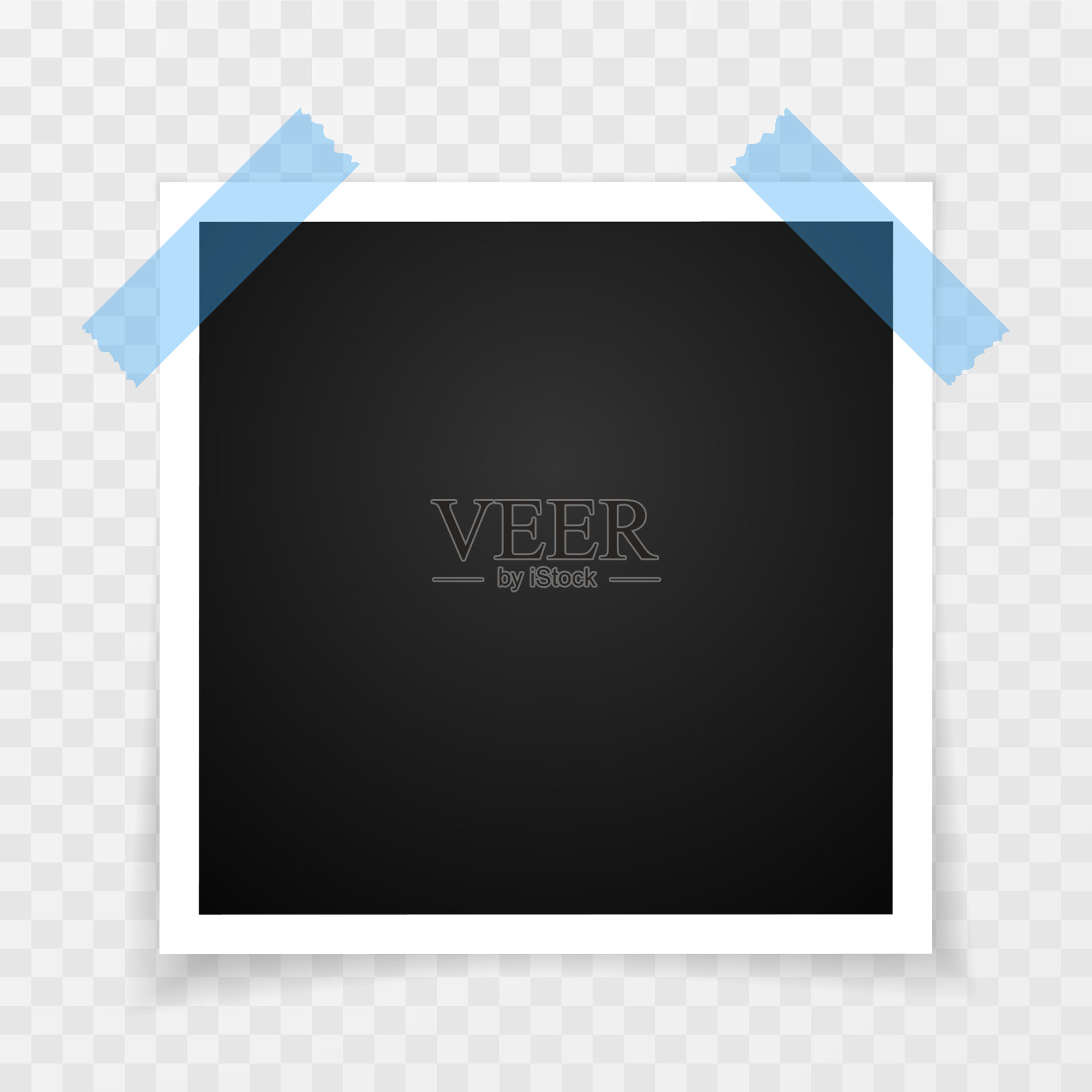 带有阴影的复古相框插画图片素材