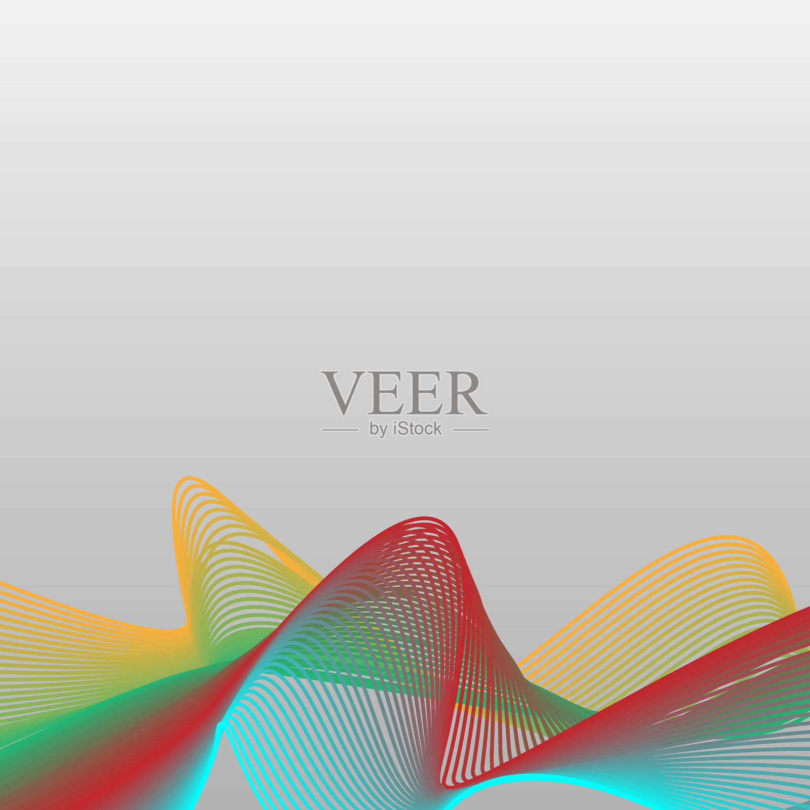 抽象彩色波浪曲线背景线插画图片素材