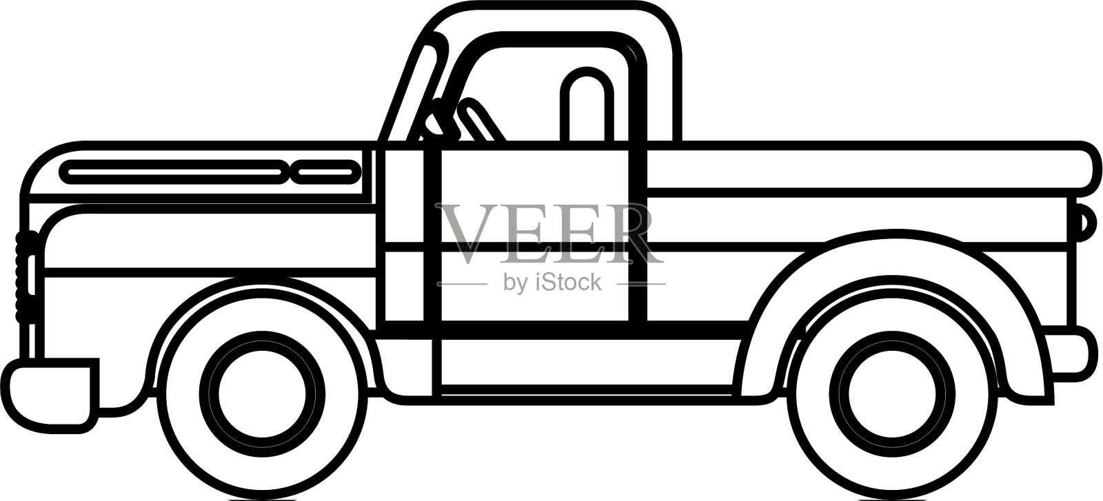 柏拉图的卡车孤立图标插画图片素材