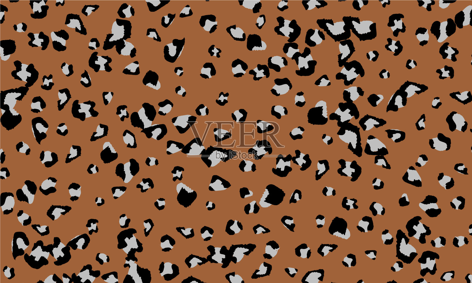 豹纹设计动物皮肤图案插画图片素材