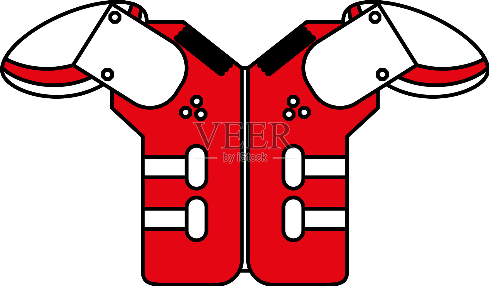 足球胸甲设计插画图片素材