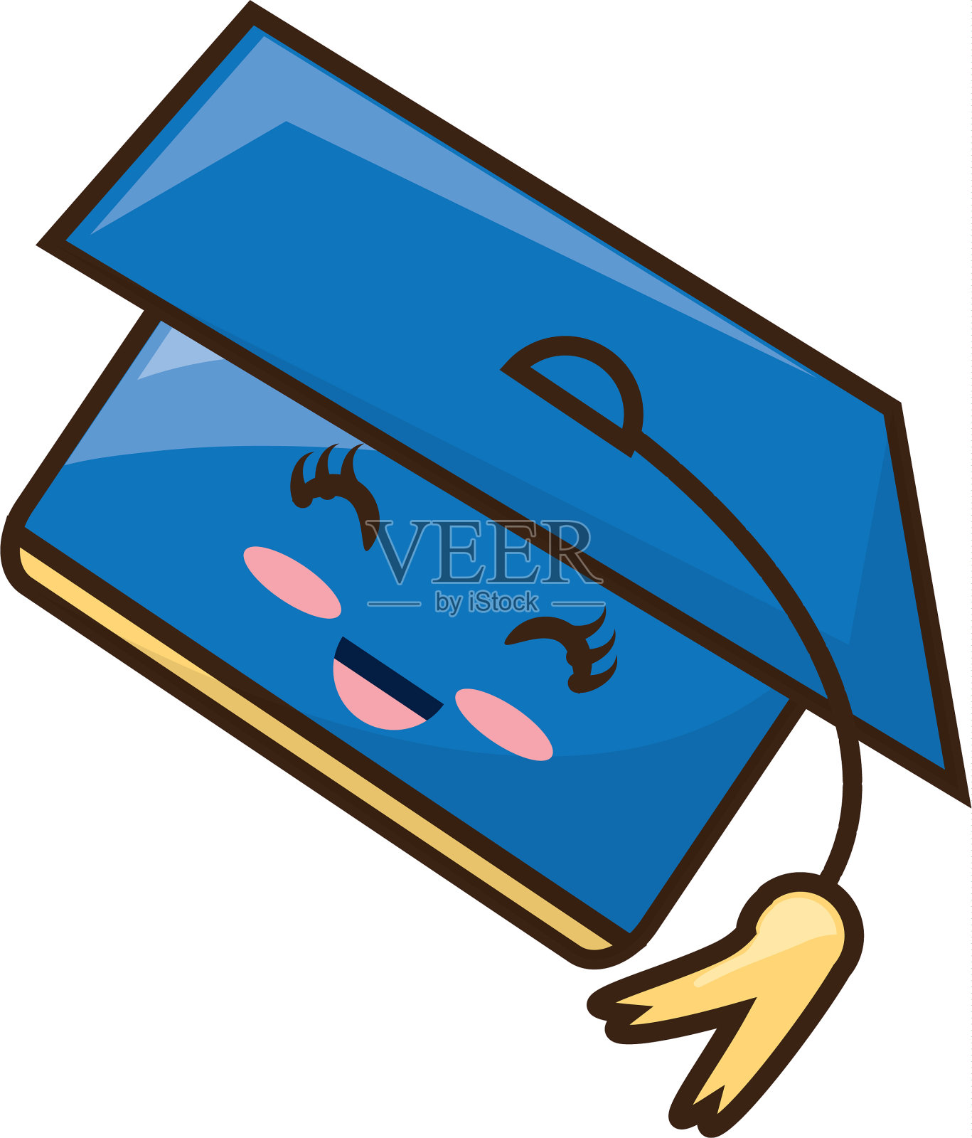 毕业帽卡哇伊卡通设计元素图片