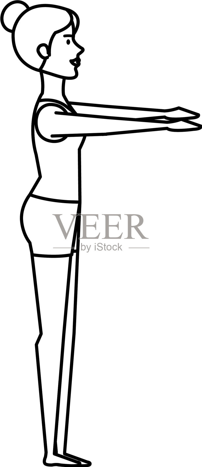 练习瑜伽姿势的女人设计元素图片