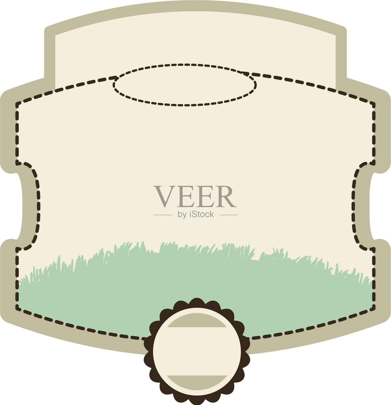 带框的圆形印章设计元素图片