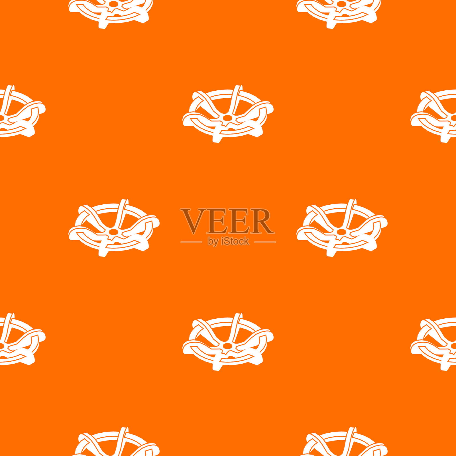 将水龙头气图案圈成橙色插画图片素材