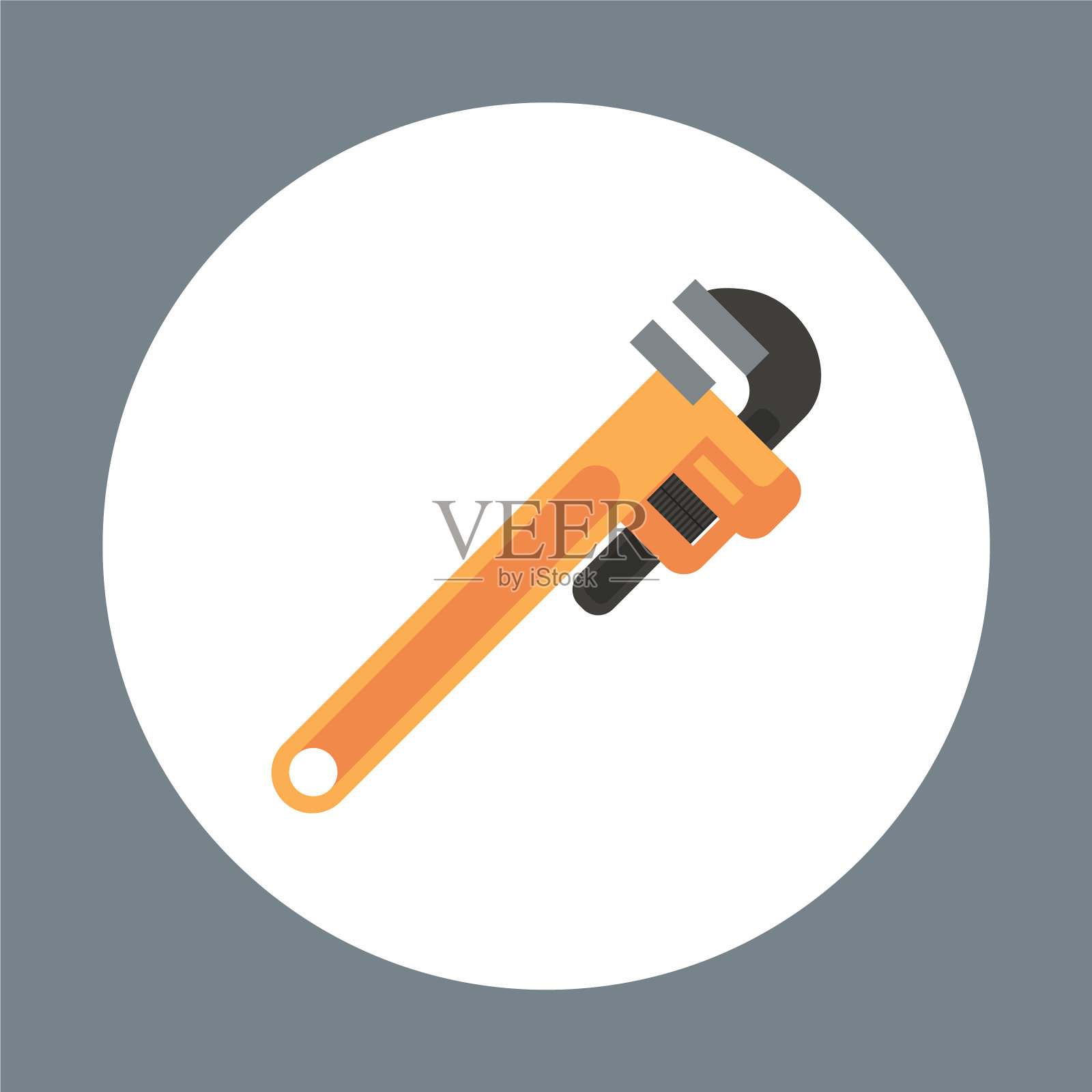 管钳图标手动工作工具设备插画图片素材