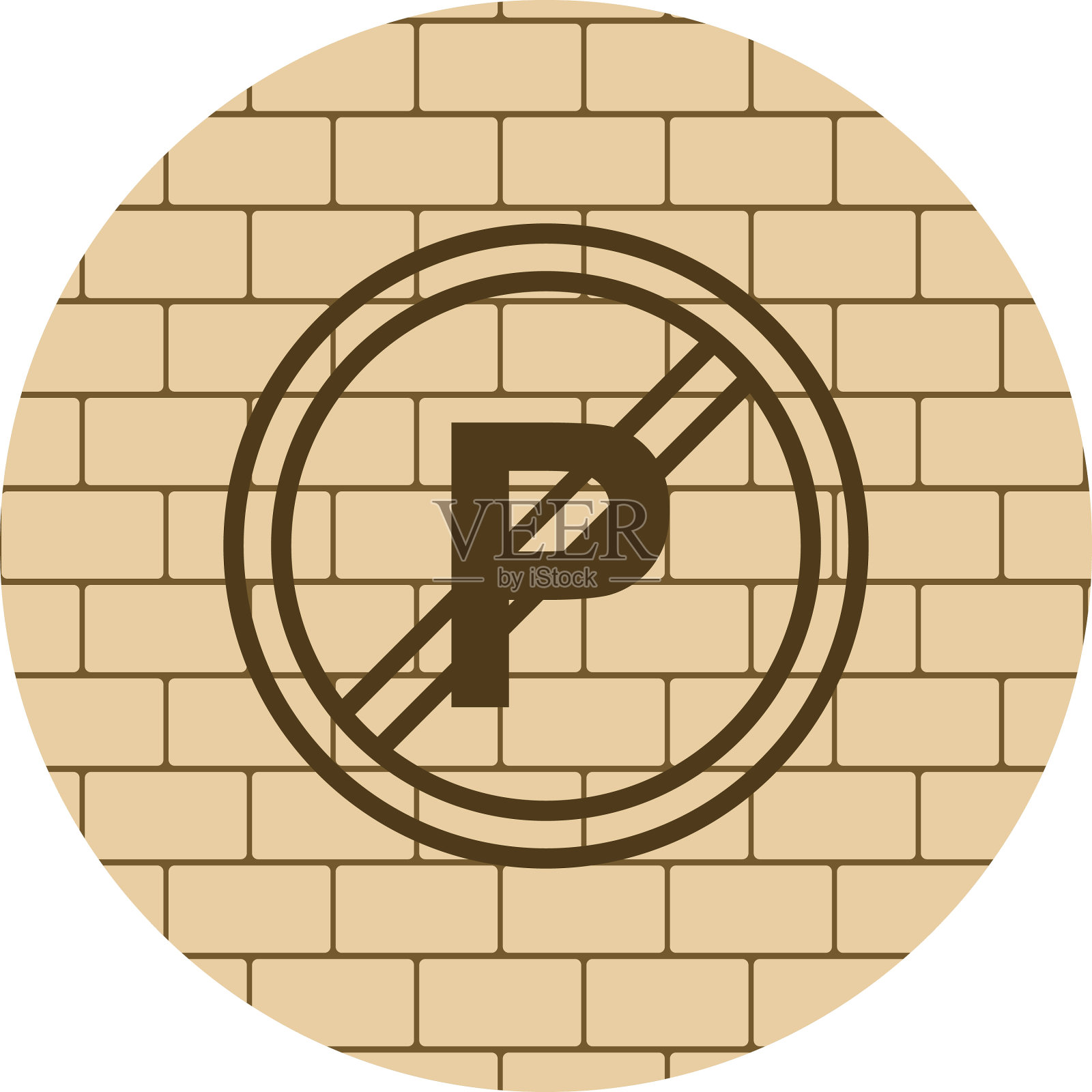 禁止停车的图标插画图片素材