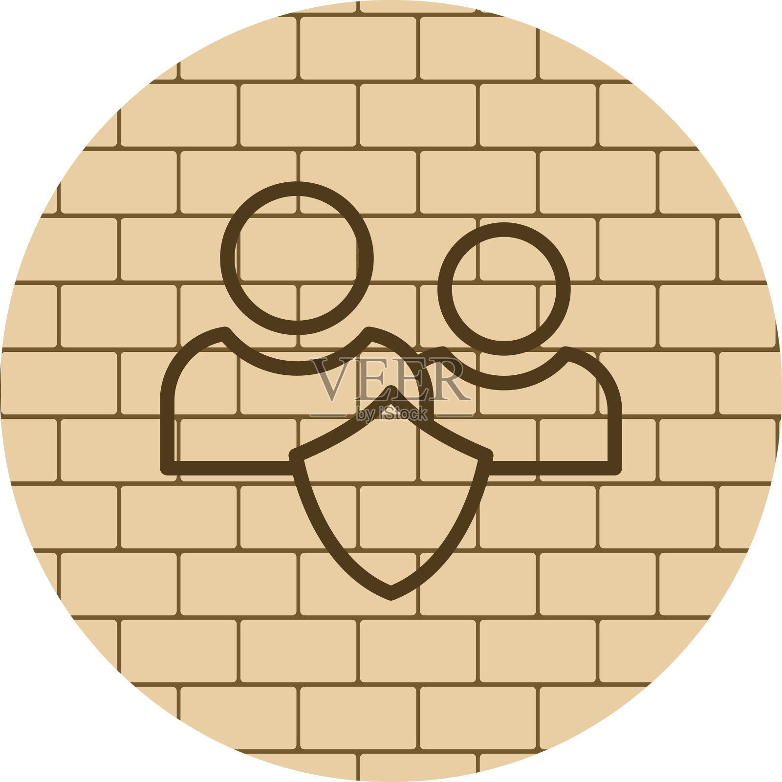 GDPR安全团队图标插画图片素材