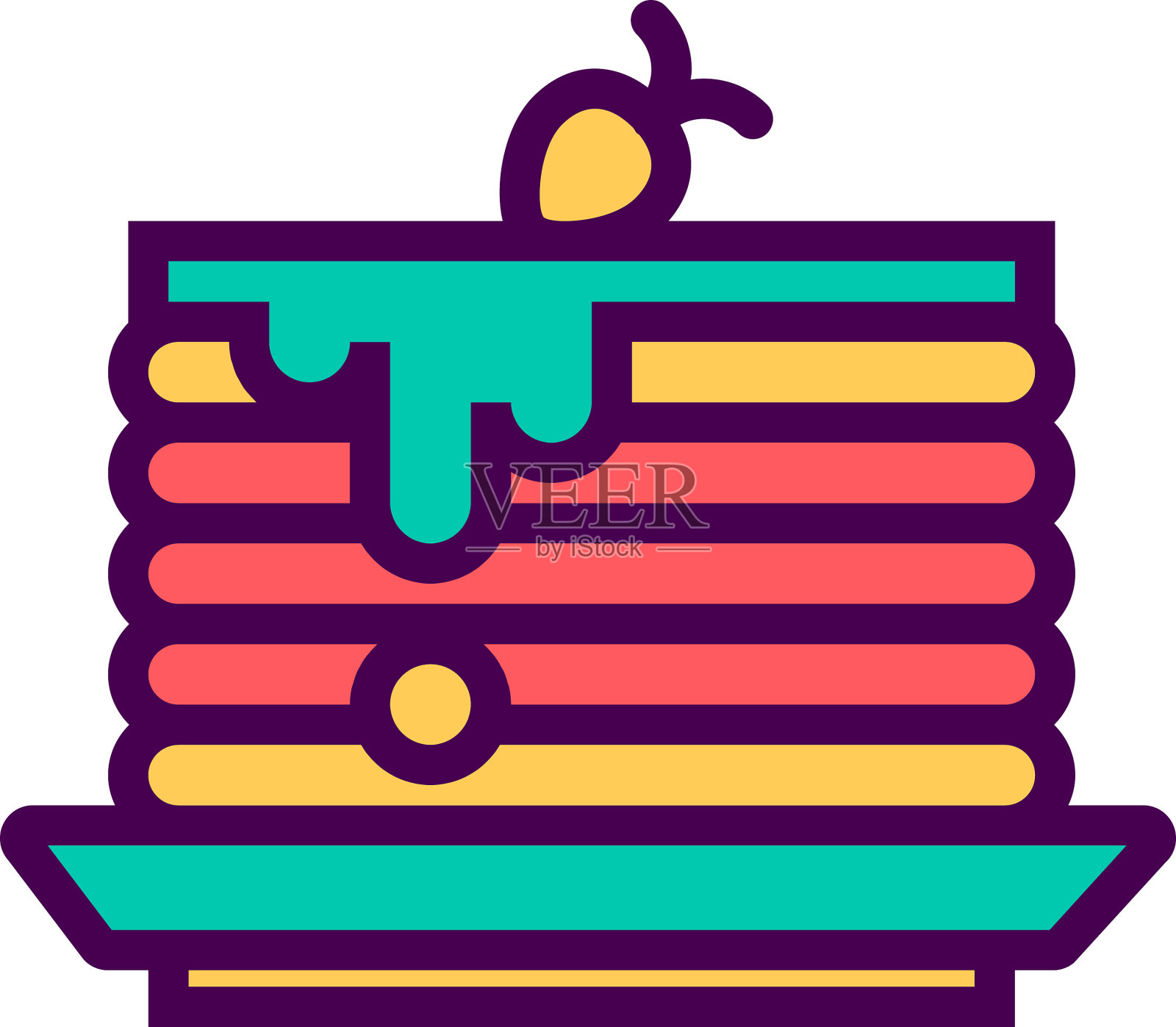 煎饼图标设计美食图标设计设计元素图片