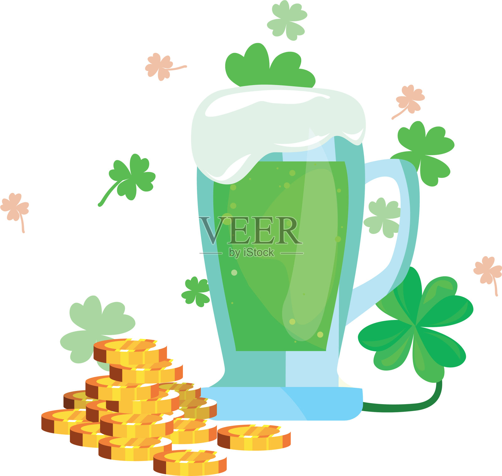 圣帕特里克节快乐设计元素图片