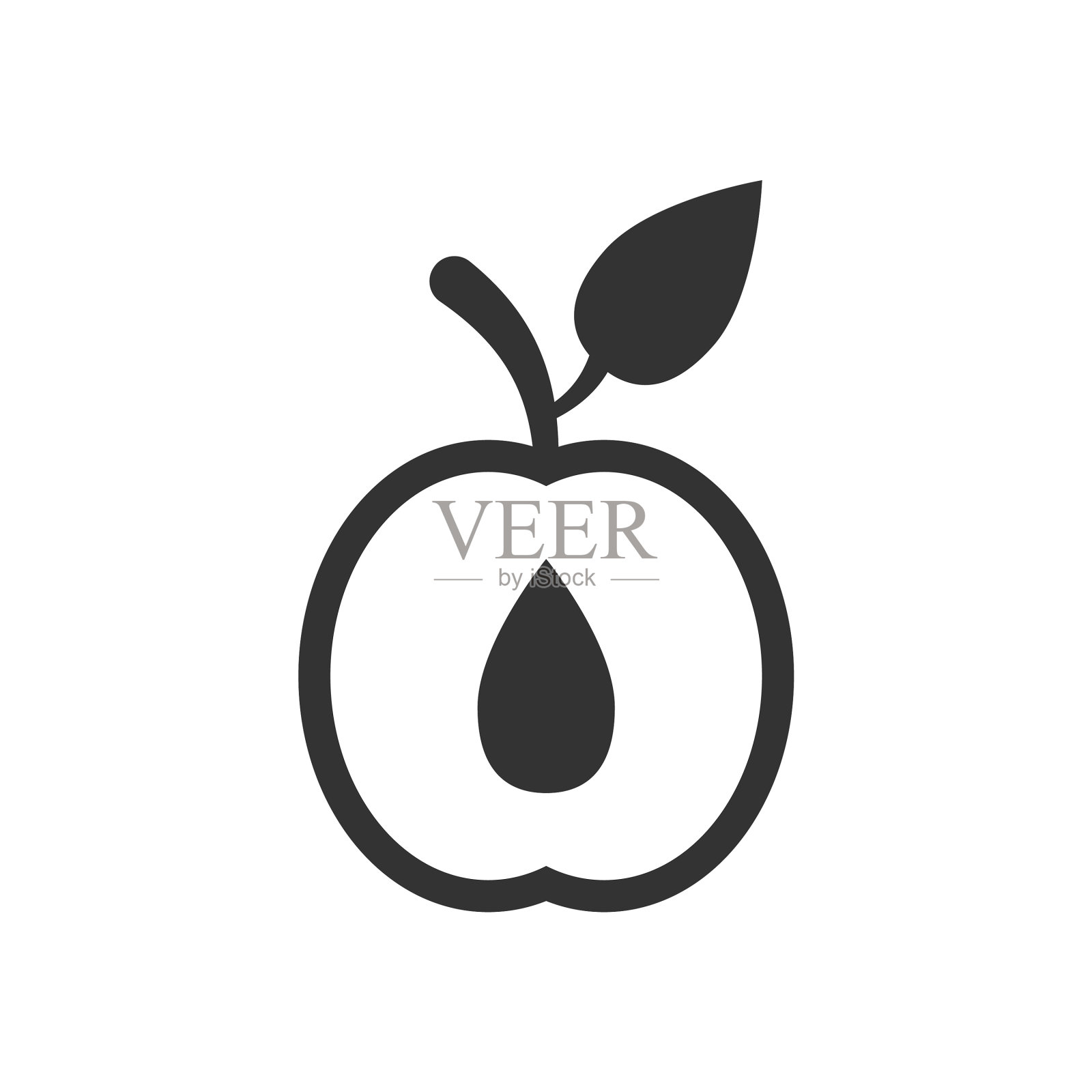 果脯图标在扁桃风格的甜品上图标素材