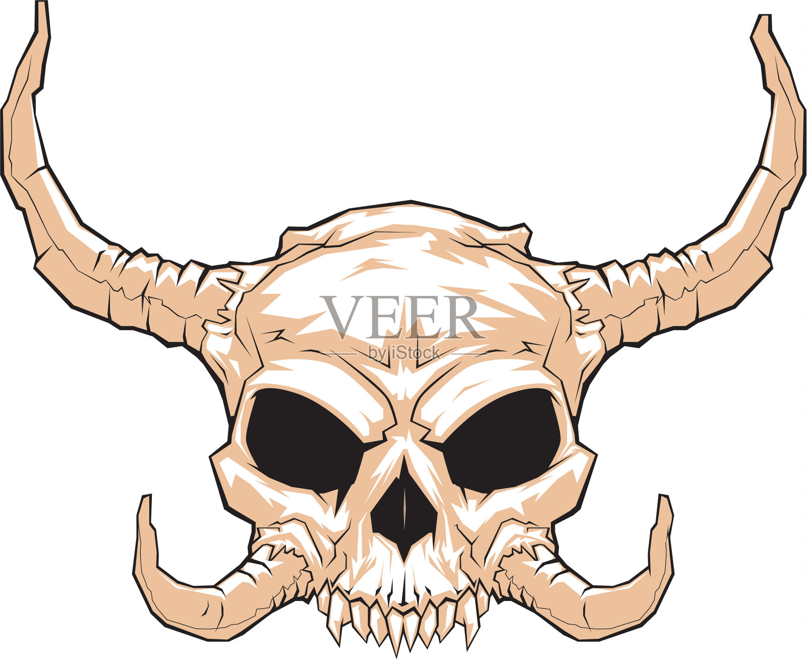 角颅骨001插画图片素材