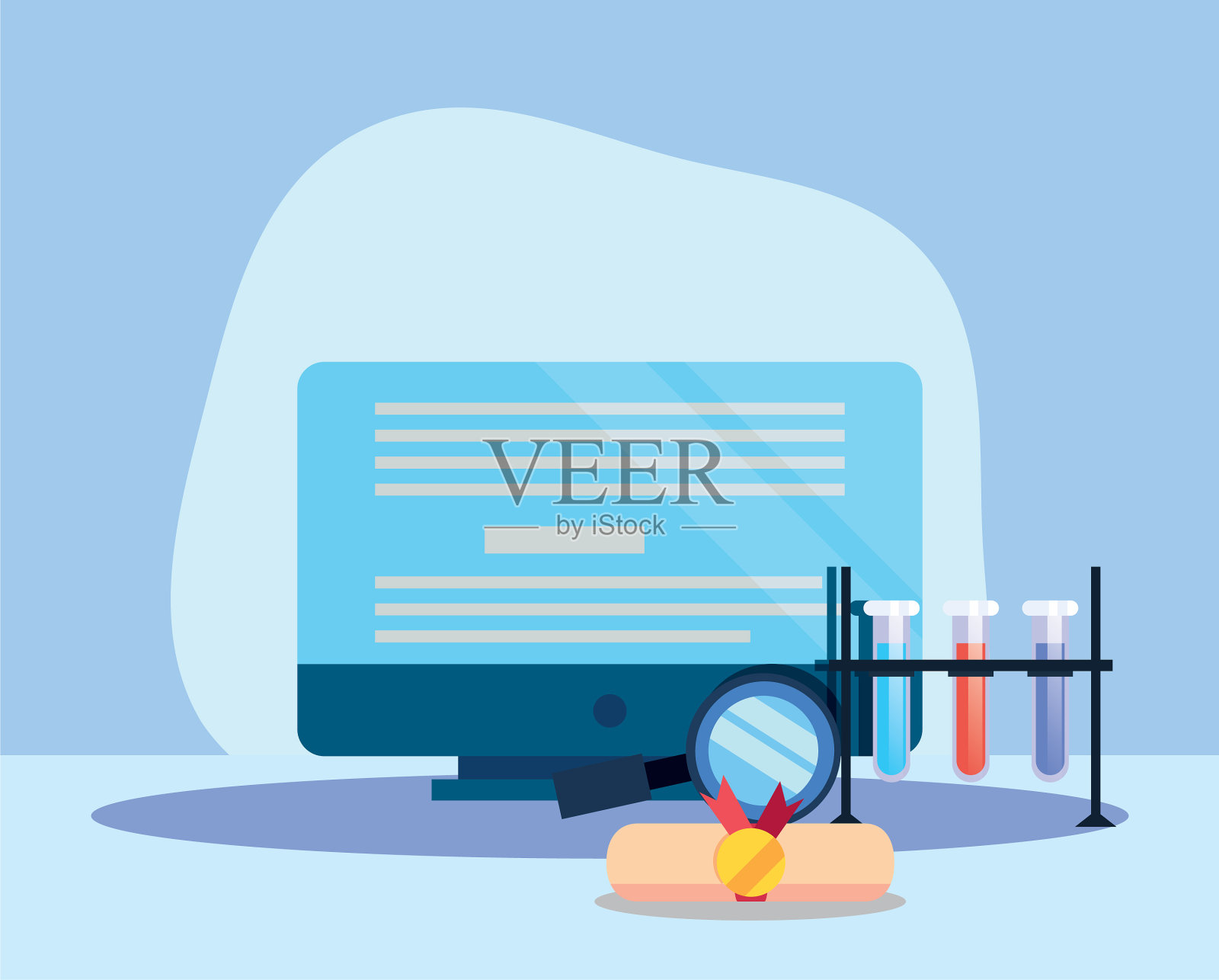 在线教育的概念插画图片素材