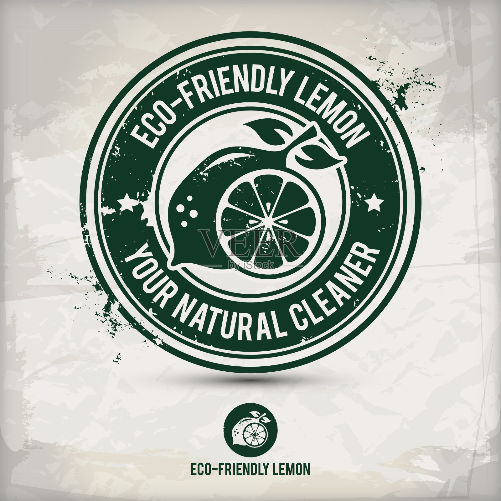 替代环保柠檬邮票插画图片素材