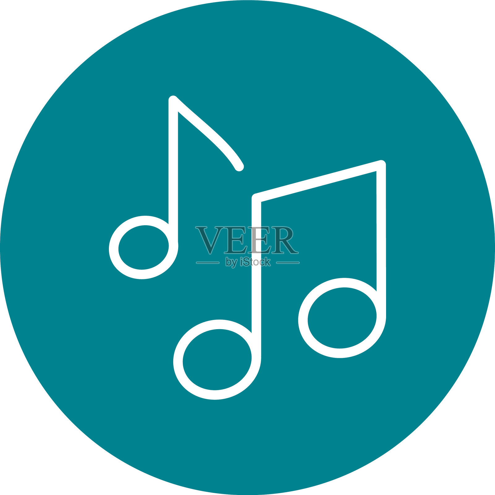 音乐笔记图标插画图片素材