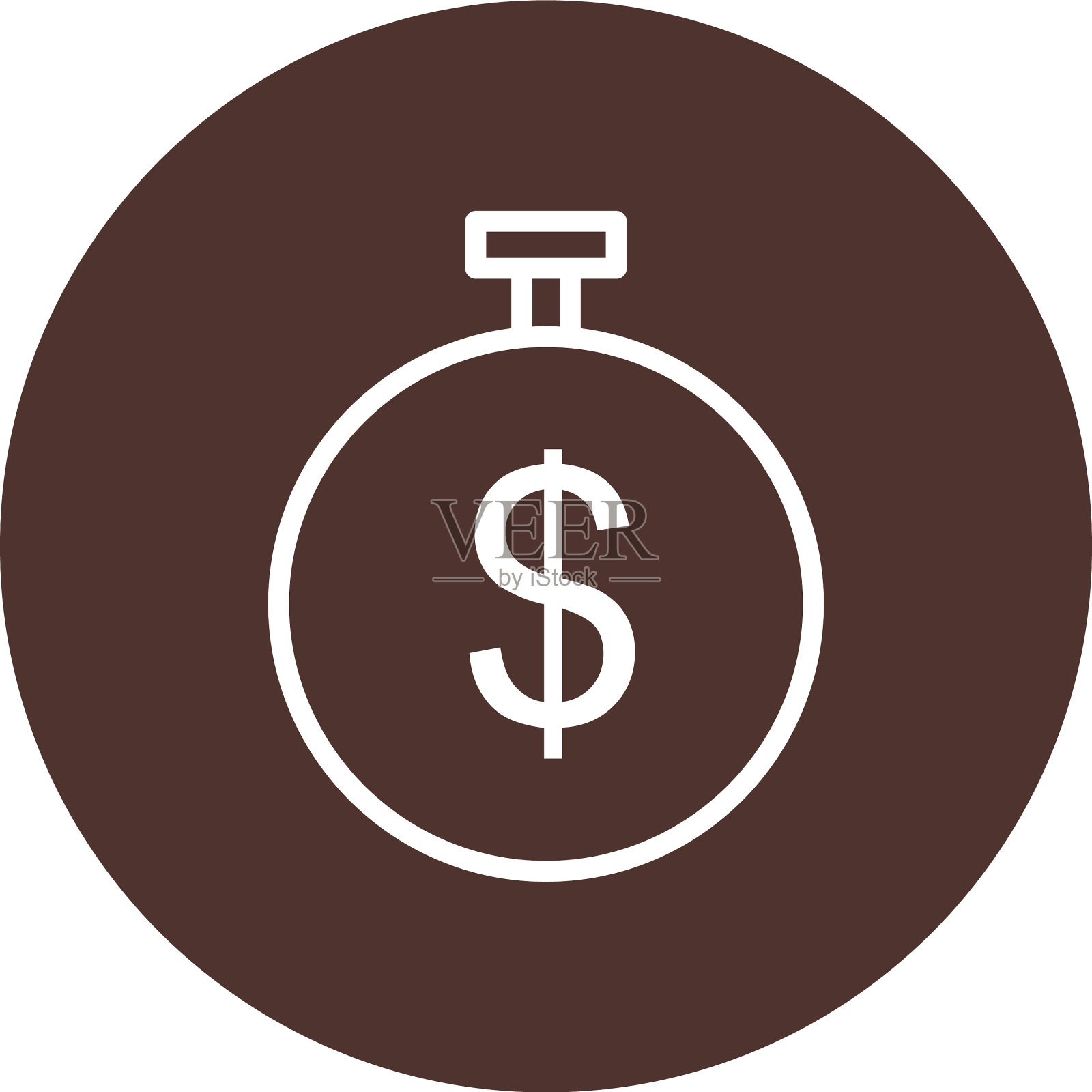 美元计时器图标插画图片素材