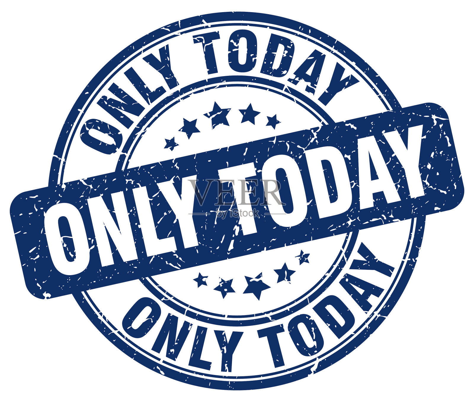 只有今天的蓝色垃圾邮票设计元素图片