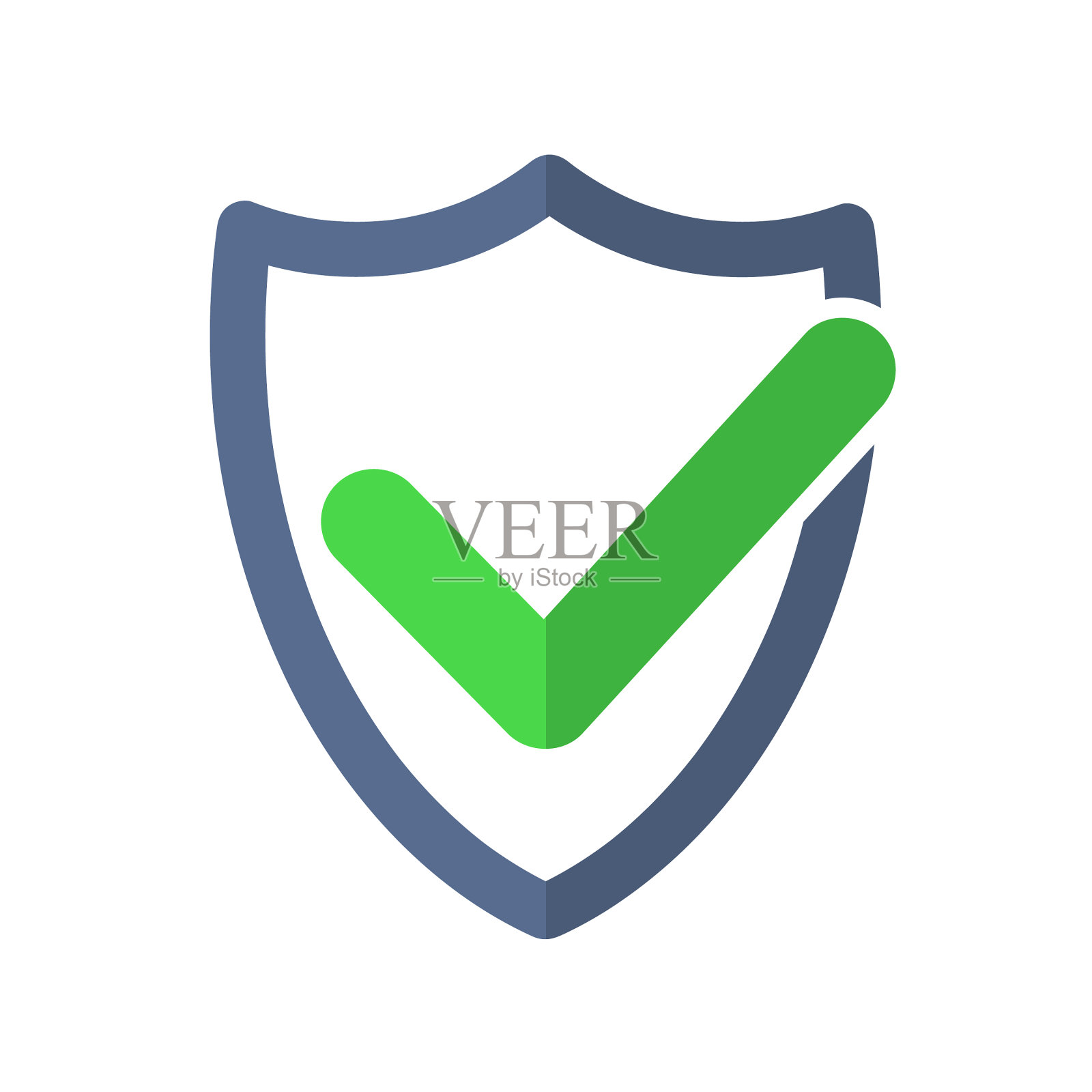 在白色背景上标记认可的图标插画图片素材