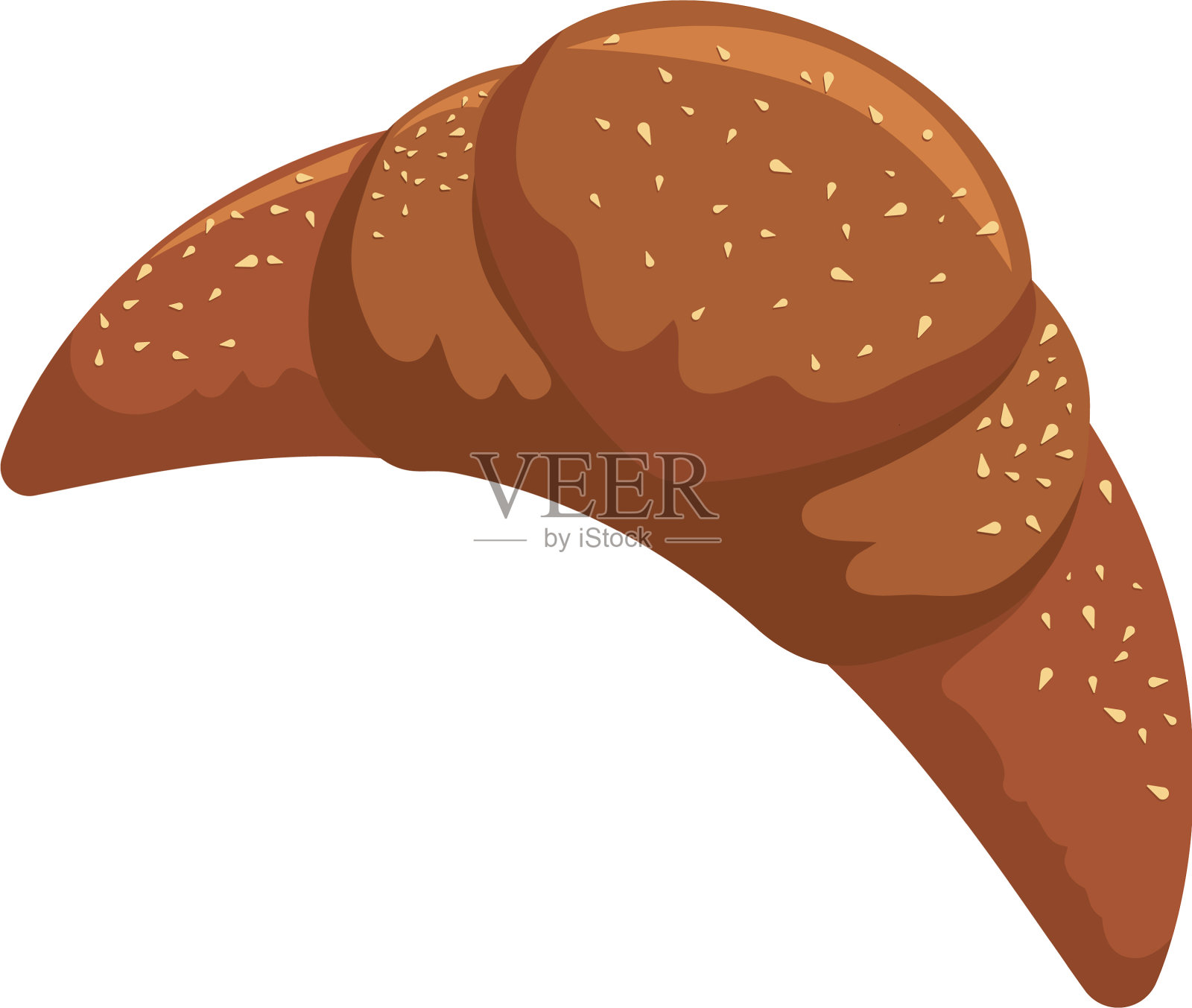 美味的牛角面包图标设计元素图片